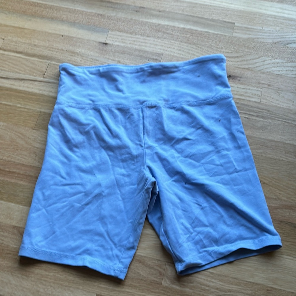 Blue biker shorts
